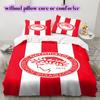 Olympiacos F.C Pattern Bedding Quilt Set Quilt Cover Pillowcase Home Decoration Birthday Gift (1 * duvet cover + 2 * pillowcase, without core)