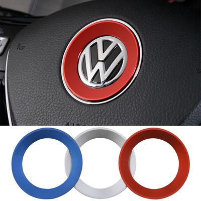 For VW Tiguan MK1 MK2 Passat B7 Sharan Scirocco Polo MK5 Jetta Golf MK6 MK7 MK7.5 Amarok Caddy Car Steering Stickers Trim Cover
