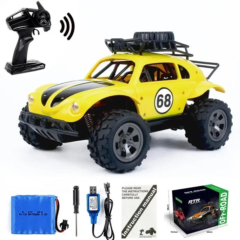 

1:18 beetle rc drift car,2.4G remote control car toy,high-speed off-road rc cars,fine sticker,cool lights,kids toys,holiday gift жовтий