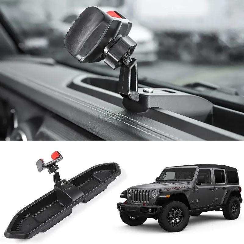 Car Dashboard Organizer Box Phone Clamp Stand Bracket Holder Storage Tray For JEEP WRANGLER JL Gladiator JT 2018+
