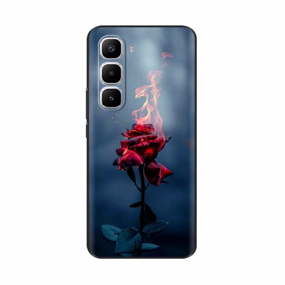 For Infinix Hot 60 Pro Plus Case Popular Love Heart Flower Soft TPU Silicone Back Cover For Infinix Hot 60i Hot60 Pro Phone Case