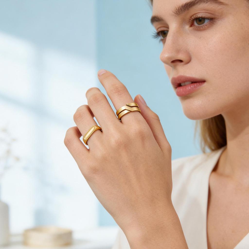 Cross New Women's 4MM Wide Plain Titanium Steel Ring in Cold Style Niche Jewelry