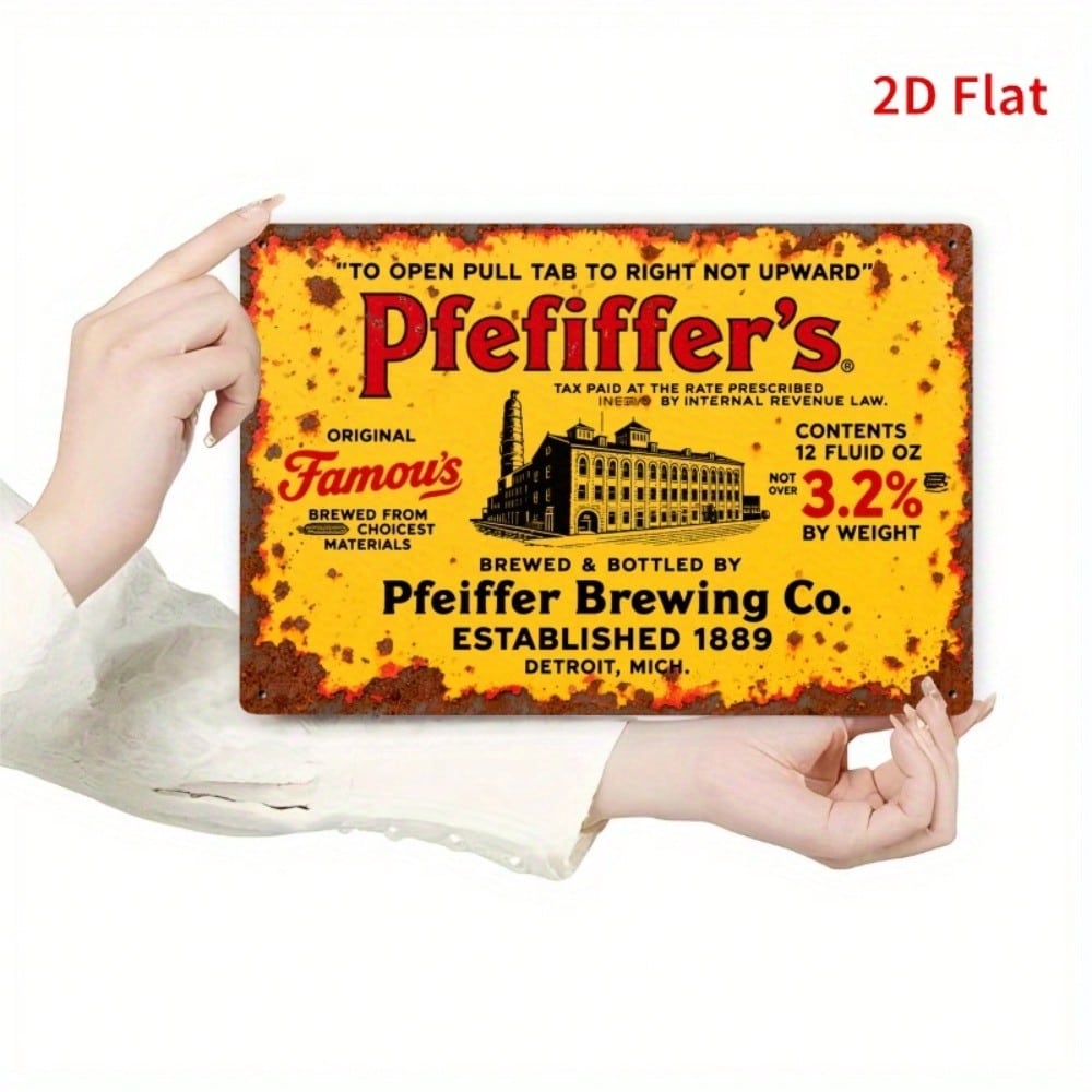 Vintage Pfeiffers Beer Metal Tin Sign Retro Wall Decor Rustic Industrial Art 20x30