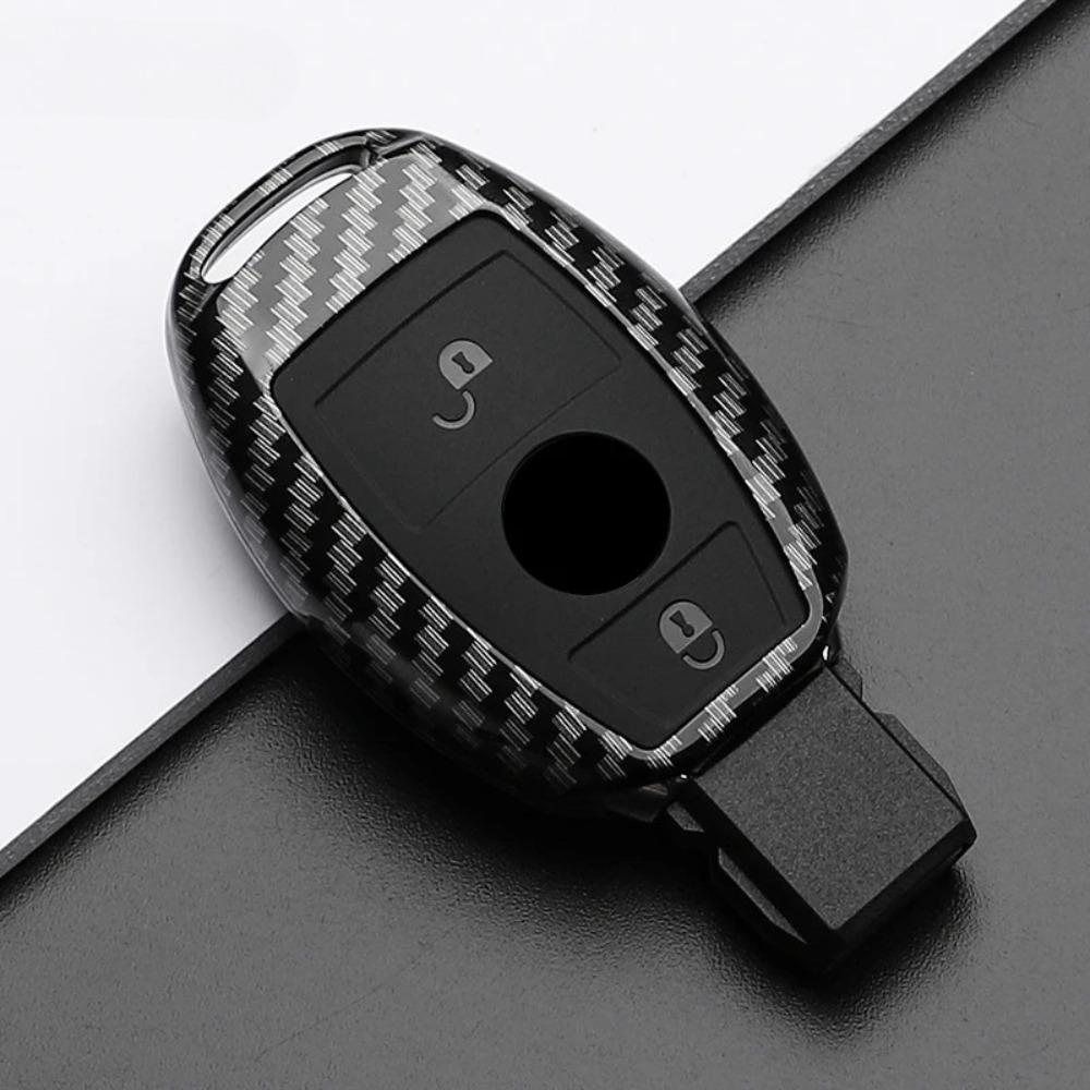 

2 3 Buttons Carbon Fiber Car Key Case Cover Fob for Mercedes Benz A B C E Class GLS GLA GLK GLC CLS CLA W204 W205 W212 W463 W176