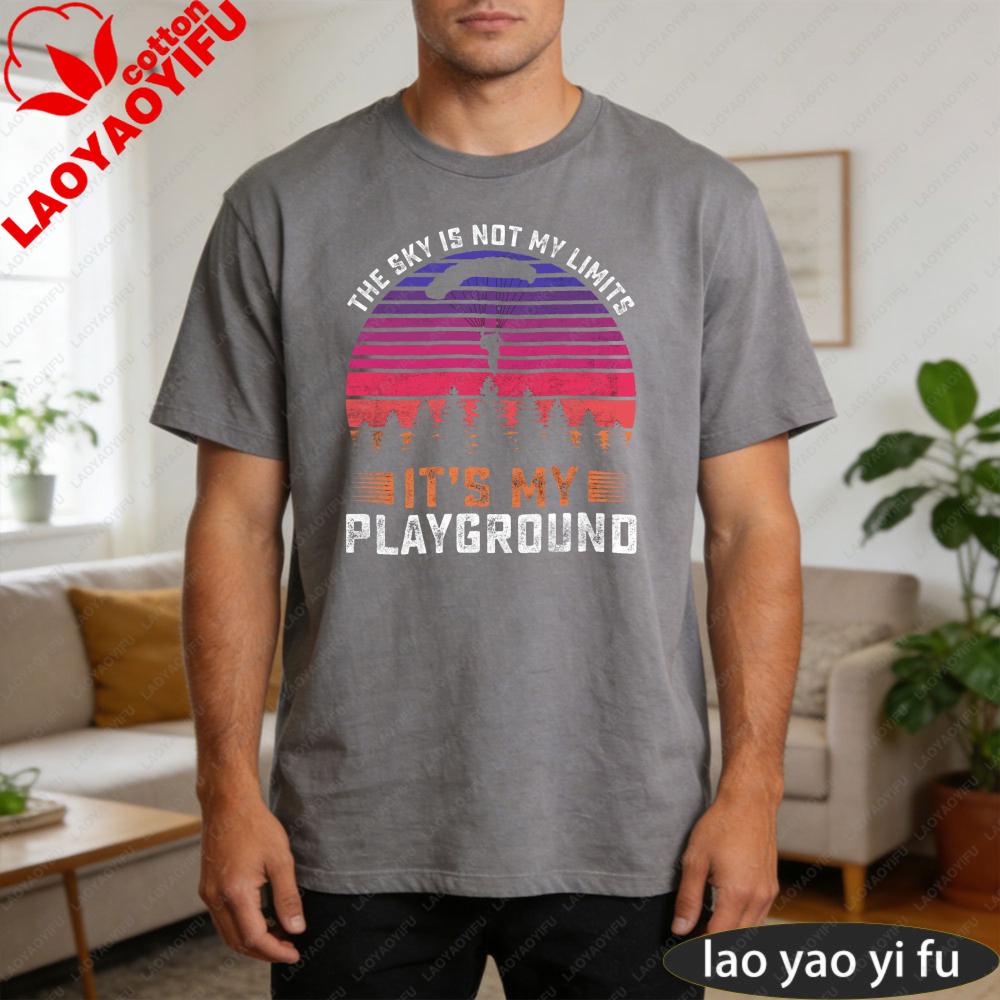 The Sky Is Not My Limits Its My Playground Graphic T Shirt Unisex Summer Cotton Short Sleeve Sky Player Meme Casual Daily Outfit