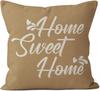 Light Brown Leaf Geometric Linen Cushion Cover for Car Living Room Sofa Bedroom Home Decor, 40x40 45x45 50x50 60x60 Pillowcase