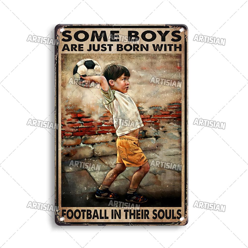 Artisian Football Metal Sign Sport Retro Tin Poster Vintage Decorative Plate Wall Decor Garage Bar Pub Club Hotel Cafe Kitchen