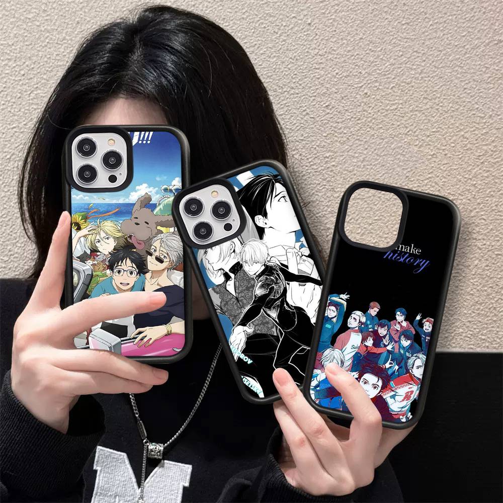 Sports Anime YURI On ICE BL For IPhone 17 16 15 14 13 Pro 12 11 Pro Max Hard PC+TPU Phone Cases Back Cover