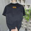 Men's Trendy Cotton Steel Letter Print T-Shirt - Summer Loose Fit, Round Neck