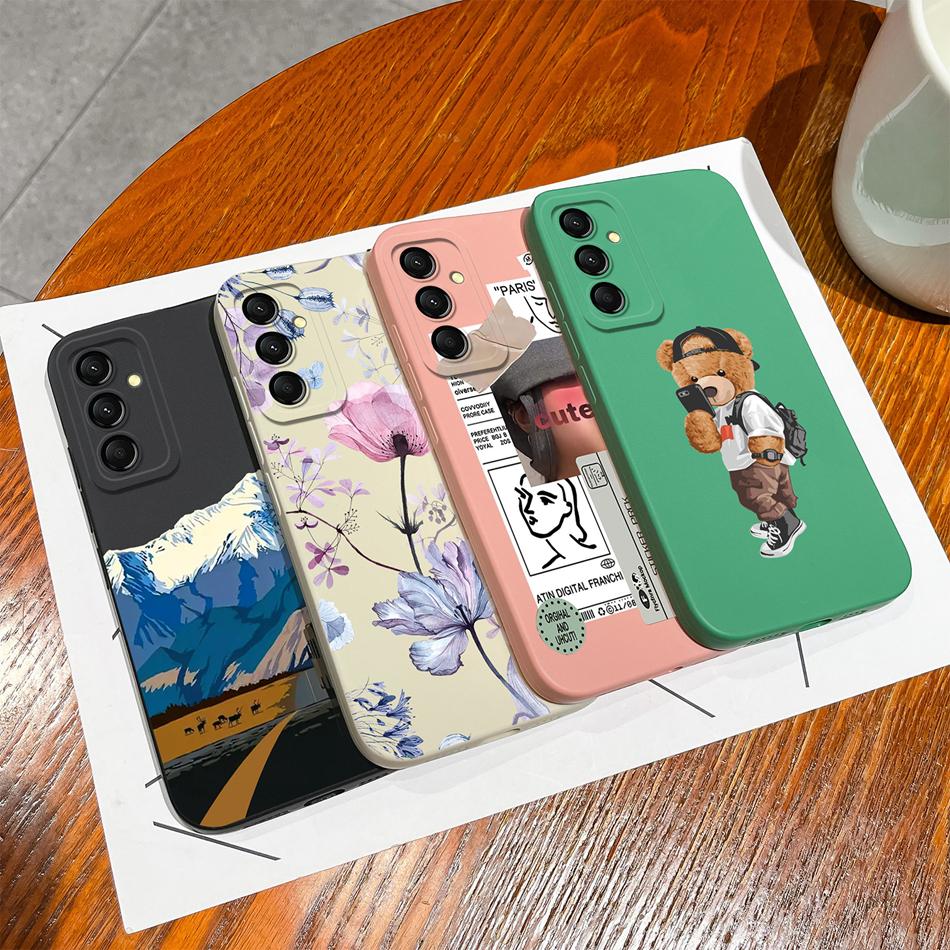 For Samsung Galaxy M35 5G Case Cute Cat Full Coverage Phone Shell For Samsung M 35 Anti Drop Soft Liquid Silicone Back Covers