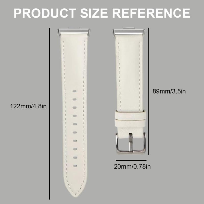 Classical Leather Watch Band 20mm Upgrades  Bracelet Watch Strap for Professional & Casual Wear for  Watch Fit3