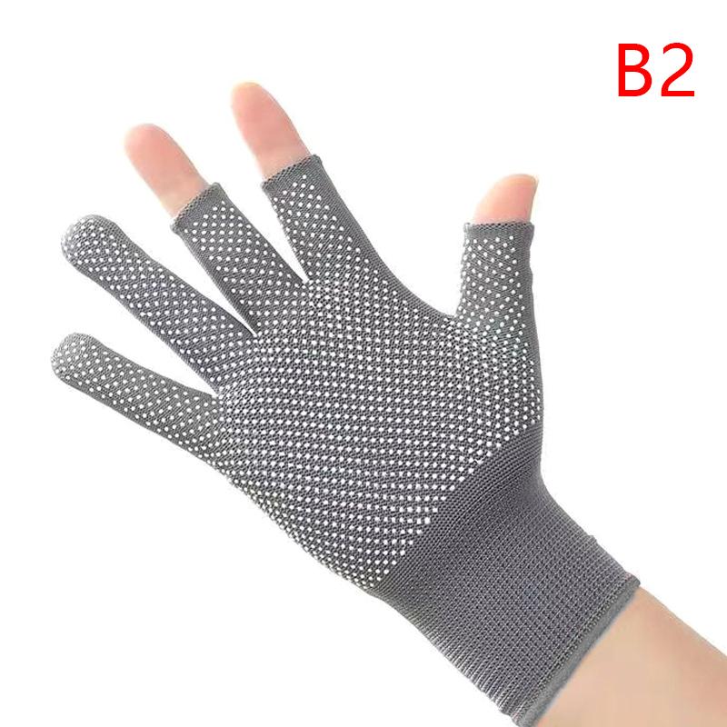 Guanti da Pesca Antiscivolo in Nylon Due/Tre/Mezza Dita Guanti Dispenser Pesca Sport Outdoor Traspiranti Guanti da Pesca