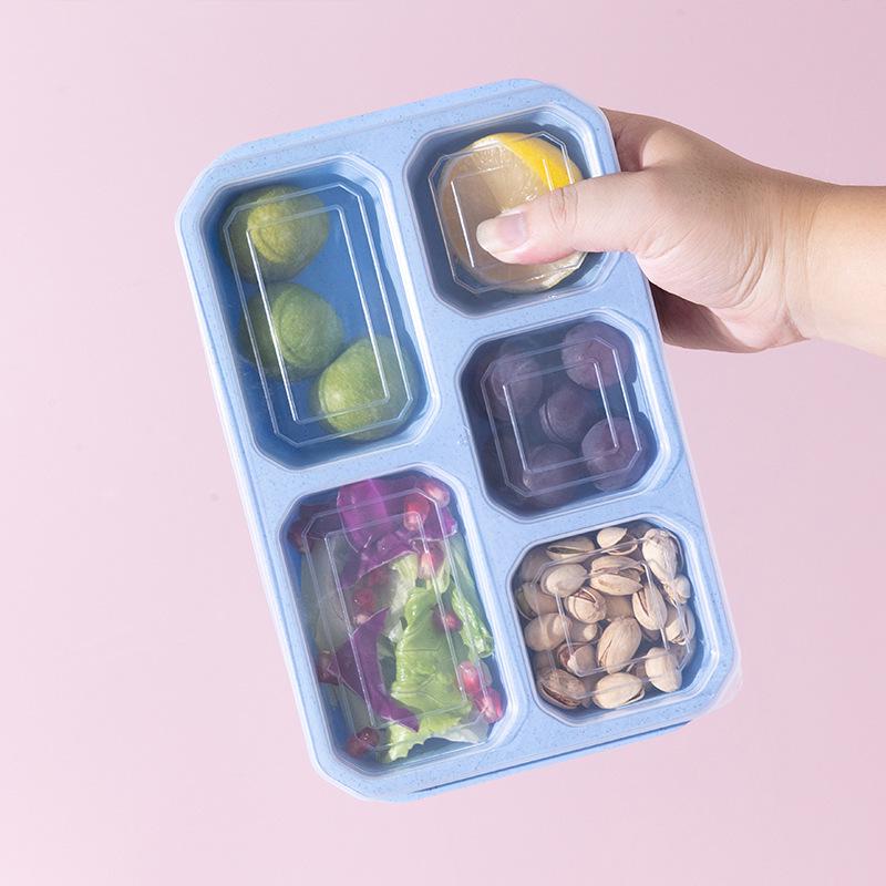 Portable Five-Grid Snack Storage Box & Desktop Organizer