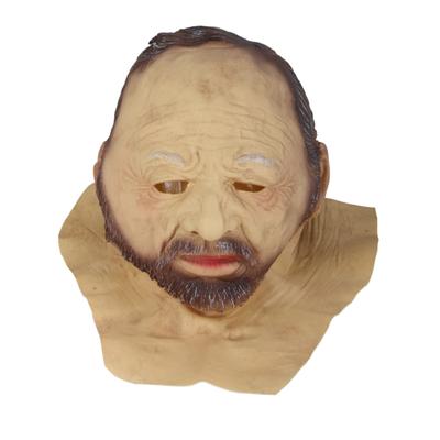 Halloween Latex Old Man Face Cover Halloween Fancy Dress Head for Masquerade Realistic Headgear Headwear Old Man Face Cover