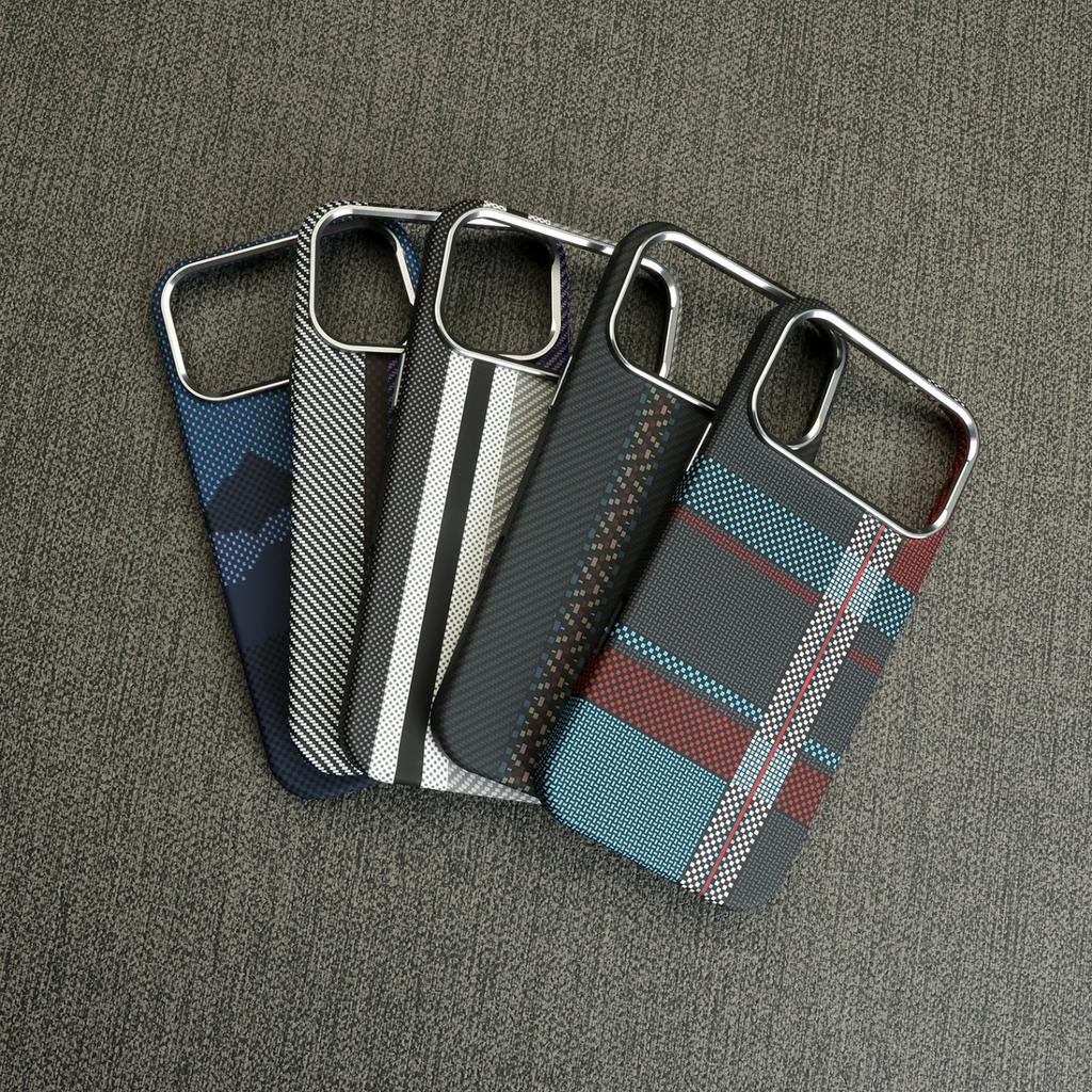 Applicable To iPhone11promax Mobile Phone Case S11 Magnetic Suction Samsung S11 Kevlar Pattern Carbon Fiber S11 Case