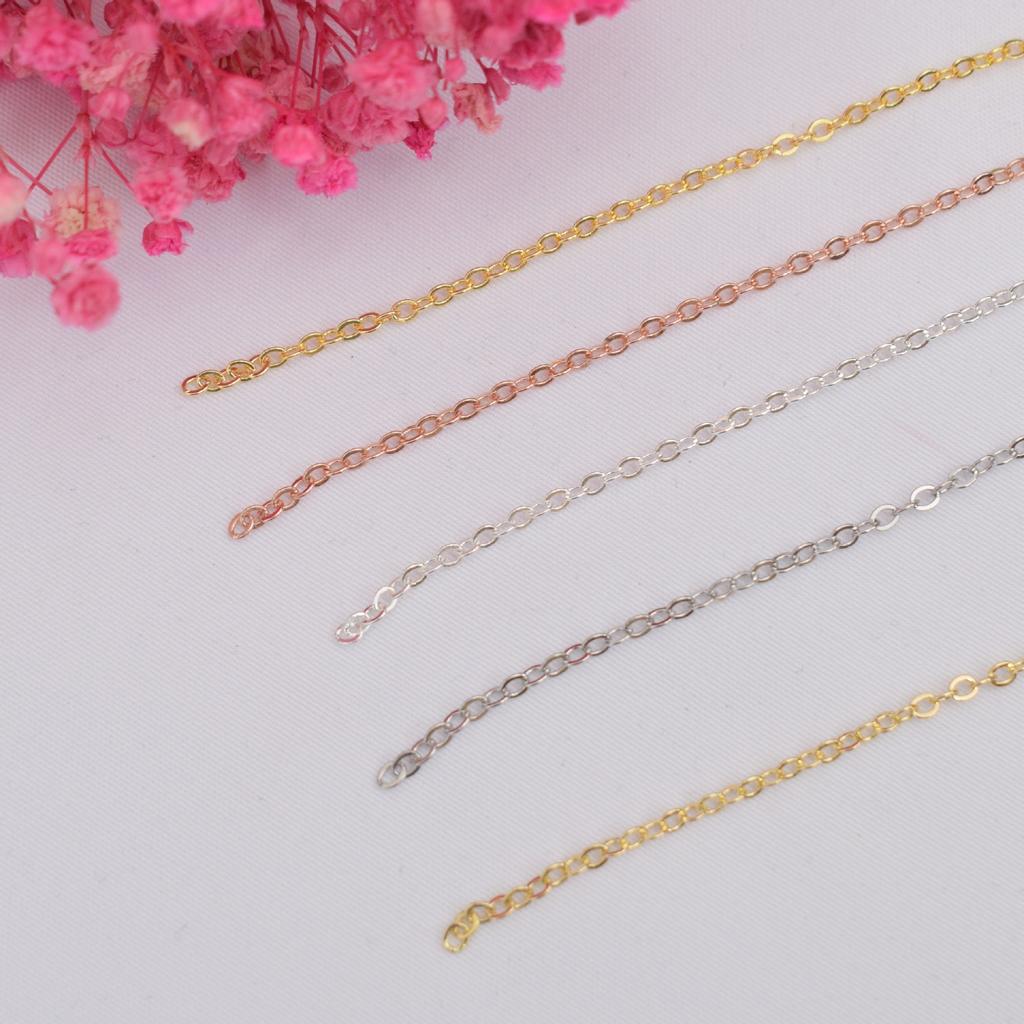 1m 14K Gold Bag Color-Preserving O-Chain Copper Flash Chain Diy Handmade Work In Progress Bracelet Necklace Tail Chain, Chain Material
