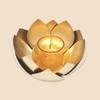 Oransje lysestake i form av en lotus, Lotus Tea Light Holder Orange, Isha Life