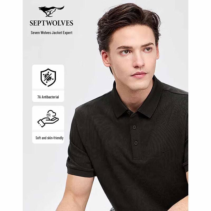 Septwolves Men s Breathable Ice Silk Full Print Polo Shirt 180/96A/XXL