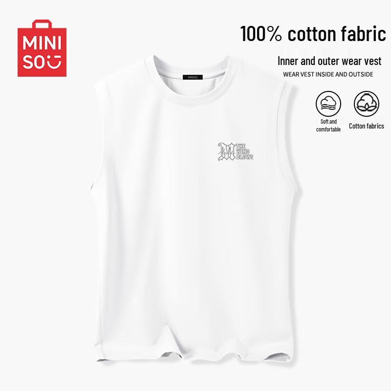 MINISO Мужская летняя базовая спортивная майка 2025 L