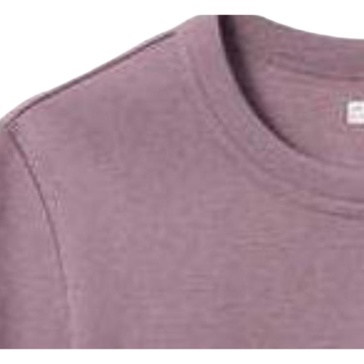 Uniqlo SS24 Seria U Gładka Podstawowa Okrągły Dekolt Casualowa Krótki Rękaw Regularny T-shirt Damskie topy Fioletowy 465754-74