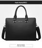 Men's PVC Horizontal Business Casual Briefcase - Large Capacity Laptop & Document Bag