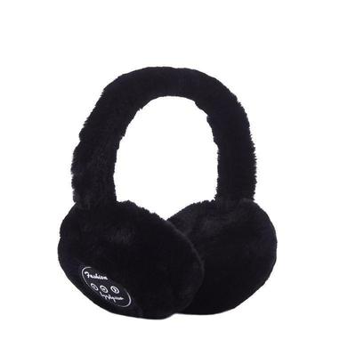 Bluetooth 5.0 Wireless Plush Rabbit Fur Foldable Music Earmuffs