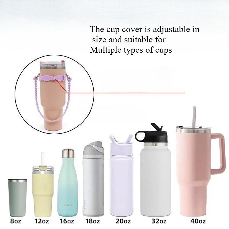 Silicone Water Cup Hanging Rope Cup Diameter 90-110mm Diameter Convenient To Carry Silicone Sling with Adjustable Hand Strap