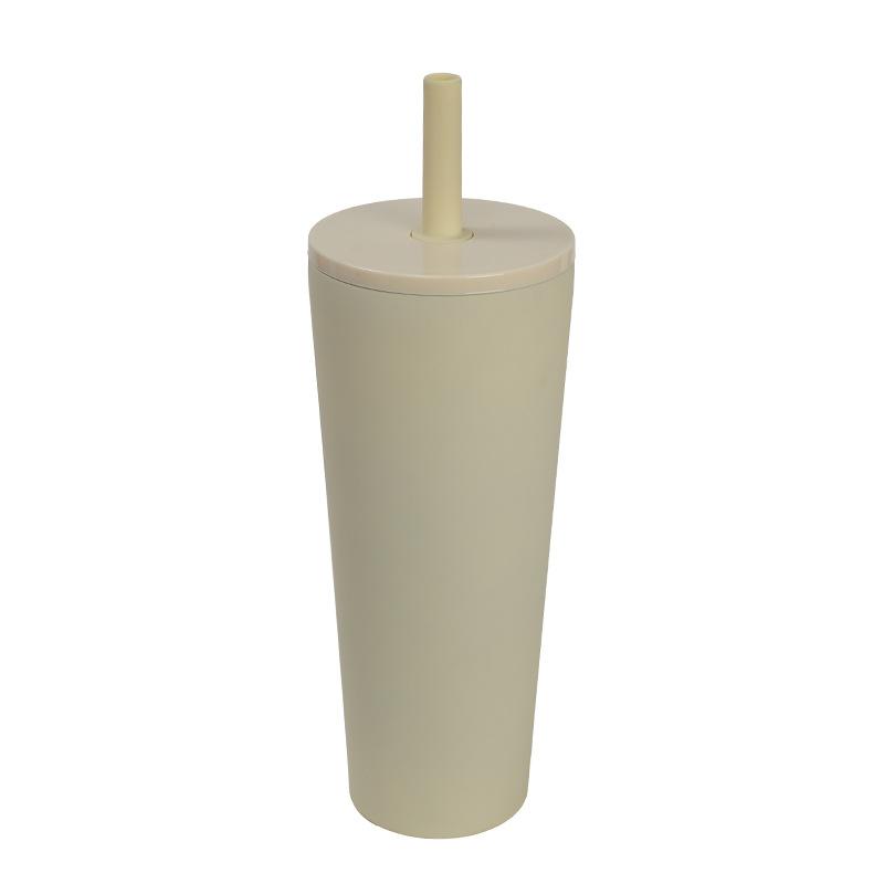 Popular Silicone Straw Stainless Steel Thermal Insulation Water Cup High Value Student High Value Large Capacity Straw Cup 850ml