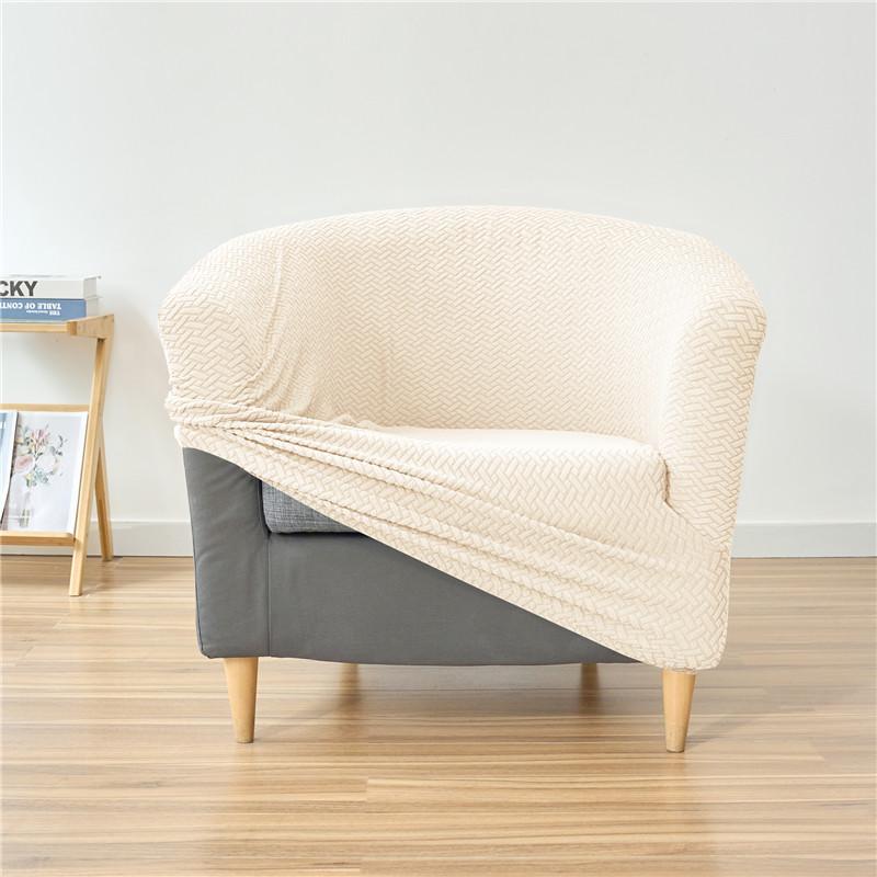 1PC Stretch Tub Club Chair Cover for Living Room Jacquard Armchair Covers Elastic Single Accent Sofa Slipcovers Bar Home Hotel