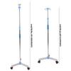 Stainless Steel IV Pole Adjustable IV Drip Stand Infusion Holder with 4 Hooks & Wheels for Home Clinic