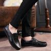 Genuine Leather Men Casual Shoes Luxury   Mens Loafers Moccasins Breathable Slip On Black Driving Shoes Plus Size 37-47