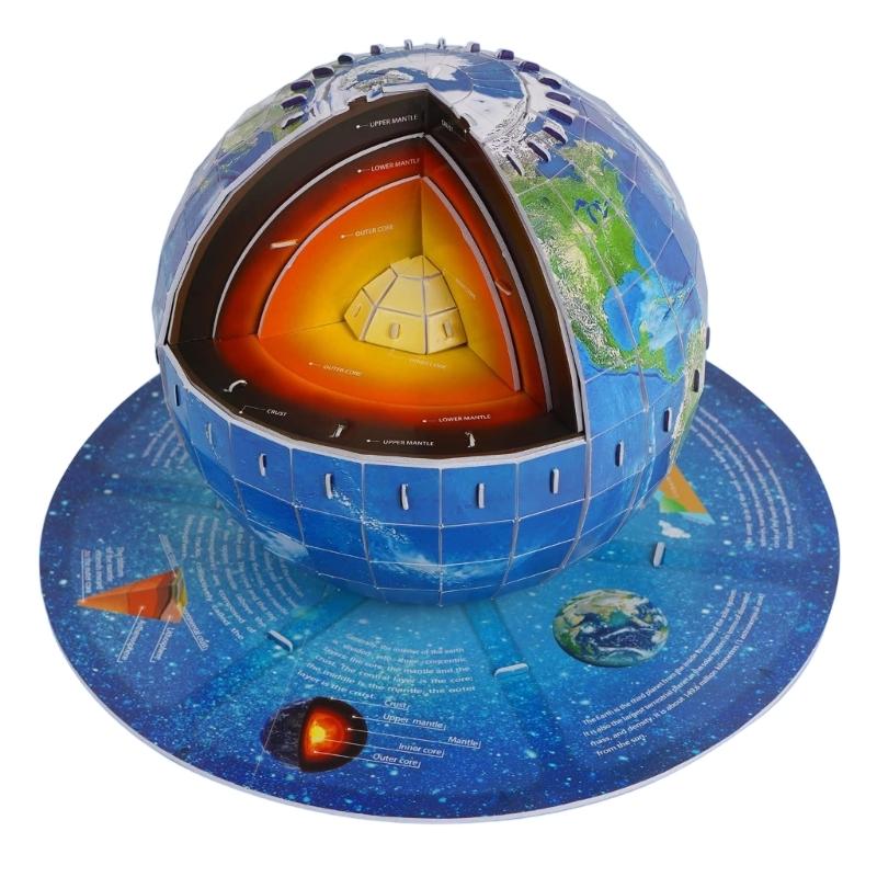 

Assembly Paper Earth Internal Structure Model Geography Teaching Aid For Homeschooling Classsroom Demomnstration 1