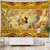 European Style Oil Painting Printed Tapestry Hippie Wall Decoration Bohemian Psychedelic Ceiling Decoration Sofa Sheets