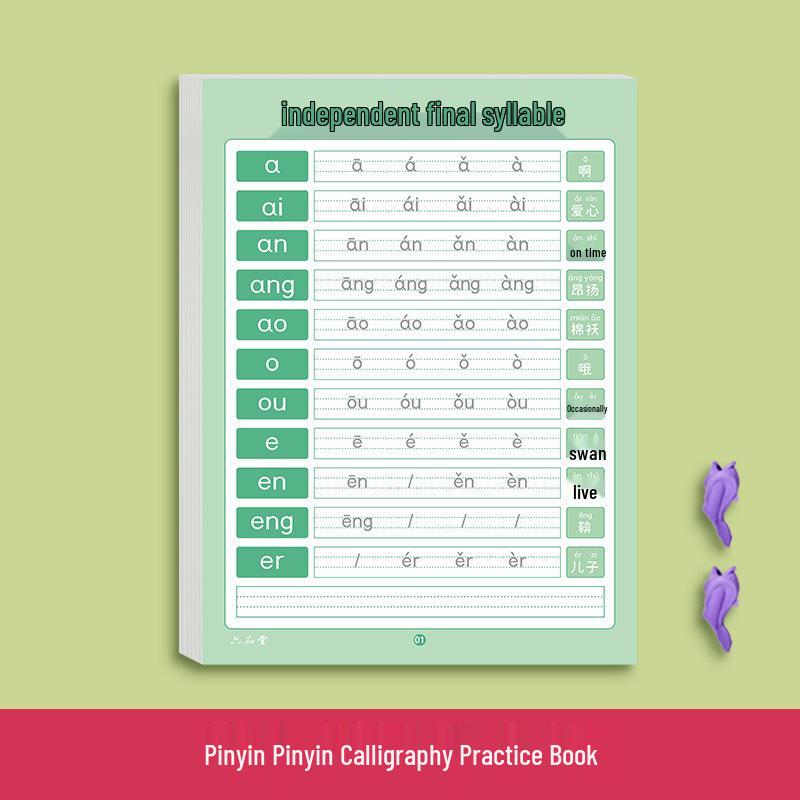 Cuaderno de Práctica de Pinyin: Ejercicios de Consonantes, Vocales y Fusión para Educación Infantil y Transición al Jardín de Infancia