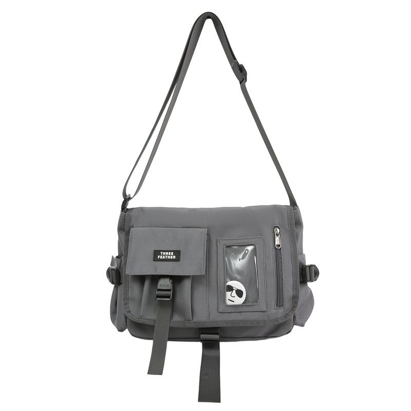 Mäns Messenger-väska Dam Axelväska Pendlar Väska Stor Kapacitet Student Klass Bokväska