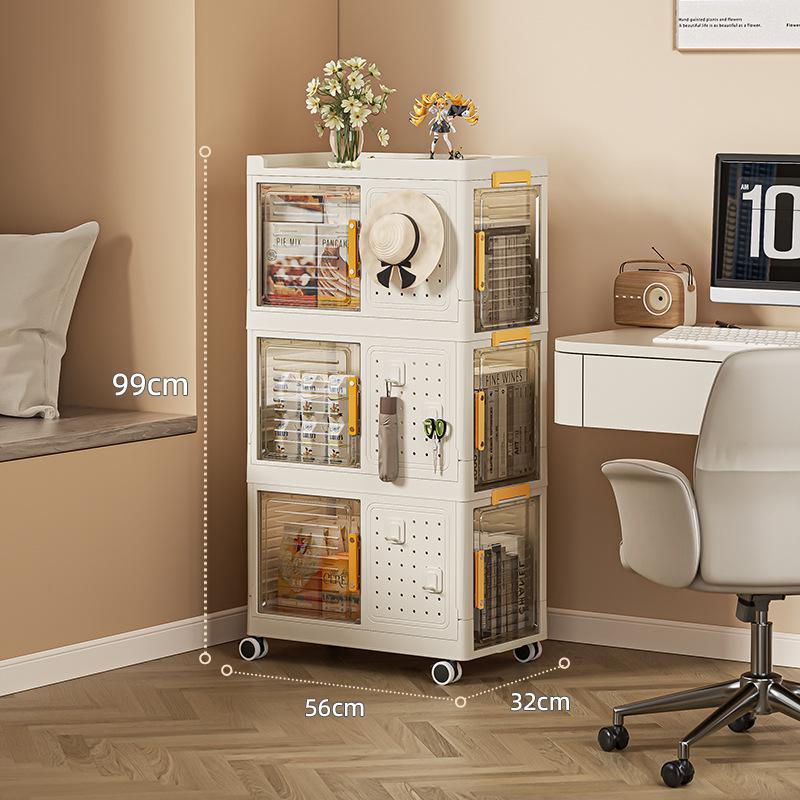 

Многослойный перфорированный складной ящик для хранения, настольный органайзер для книг и закусок, шкаф-полка для игрушек