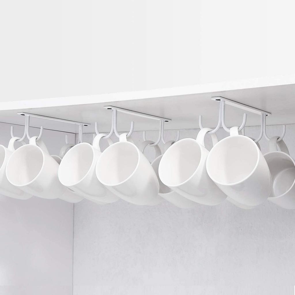 Household Storage Cup Holder 3 Hooks Kitchen Simple Mugs Sets Cabinet Storage Supplies Convenience Storgae Supplies Tools