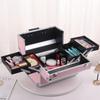 Makeup Box Cosmetic Organizer Oversized with Nail Tray Portable Makeup Organizer Makeup Carrying Case
