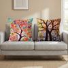 Colored Tree Cushion Cover Multi-Scene Pillow Cover for Home & Car - Reversible, Soft & Durable for Daily Use