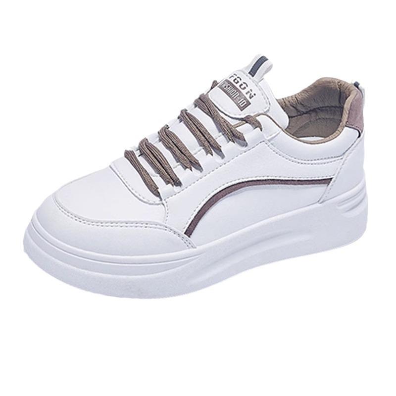 Fashion Women's Shoes Little White Shoes Women's 2025 Spring New Versatile Soft Leather Board Shoes Breathable Muffin Bottom Sports Casual Shoes