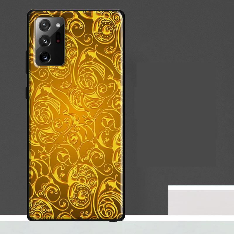 

Gold Floral Pattern Case For Samsung Galaxy S25 Ultra S21 S22 S23 S24 Ultra S9 S10 S20 Plus S25 FE Phone Cover Galaxy S9 Plus