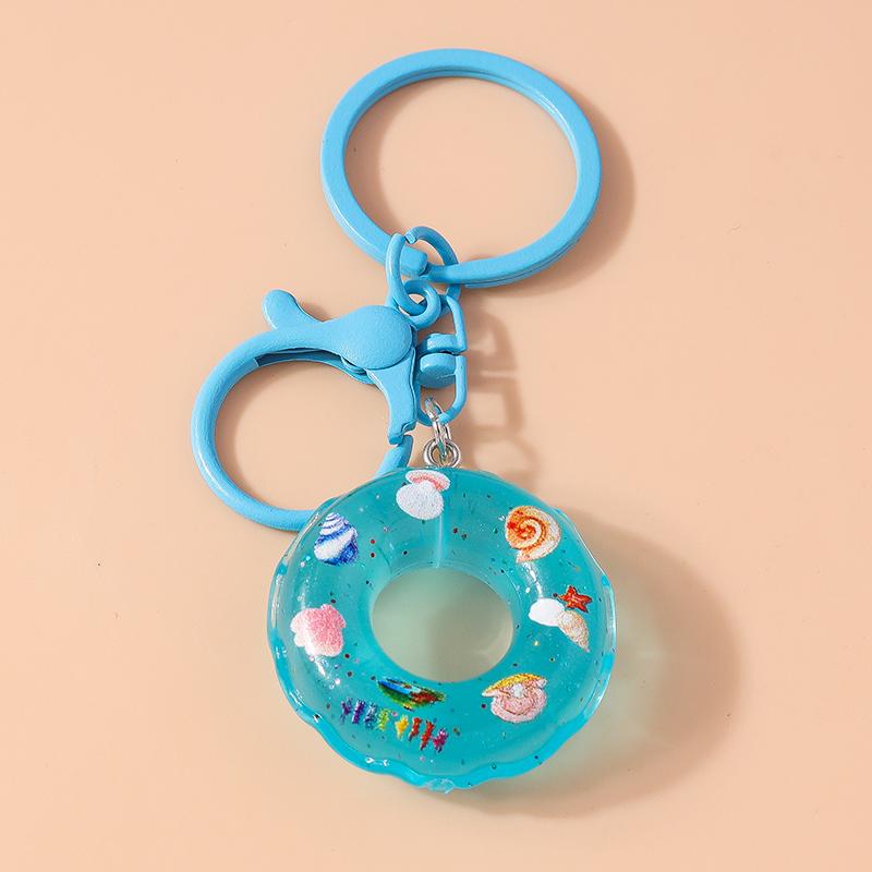 Cute Rein Simulation Swim Ring Keychain Ice Cream Key Rings Pendants for Key Holder Women Girls Handbag Decor Jewelry Gifts