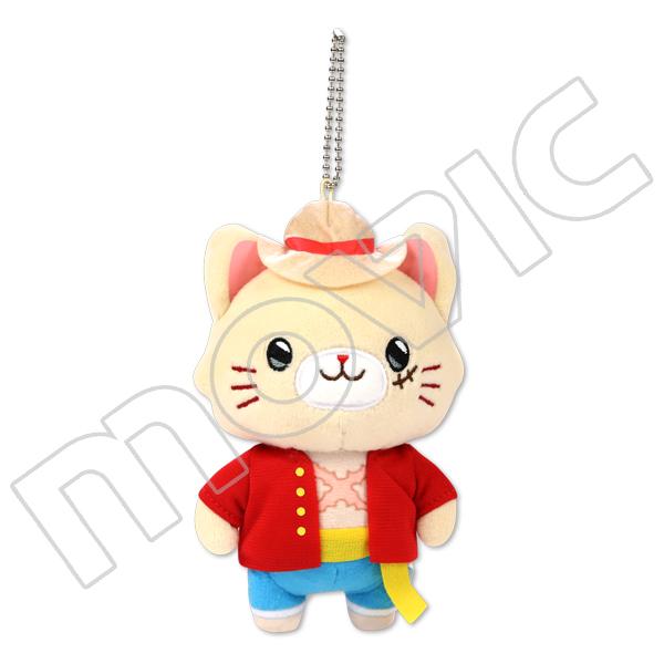 

[original] Stuffed One Piece Cotton Pendant Featuring Cat Patch Mask Plush Doll 14cm Luffy Sanji Law Ace Doflamingo Nami Pouch Ring Toy 14cm