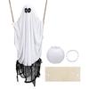 Halloween Ghost on A Swing Outdoor Decoration 63" Large Swinging Ghost Decor for Party Haunted House Outside Lawn Yard Decor