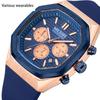 New Men's Three-eye Six-pin Fashionable Multifunctional Luminous Waterproof Watch