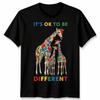 Unisex Autism Awareness Cute Cute Giraffe Its Okay To Be Different Tshirt