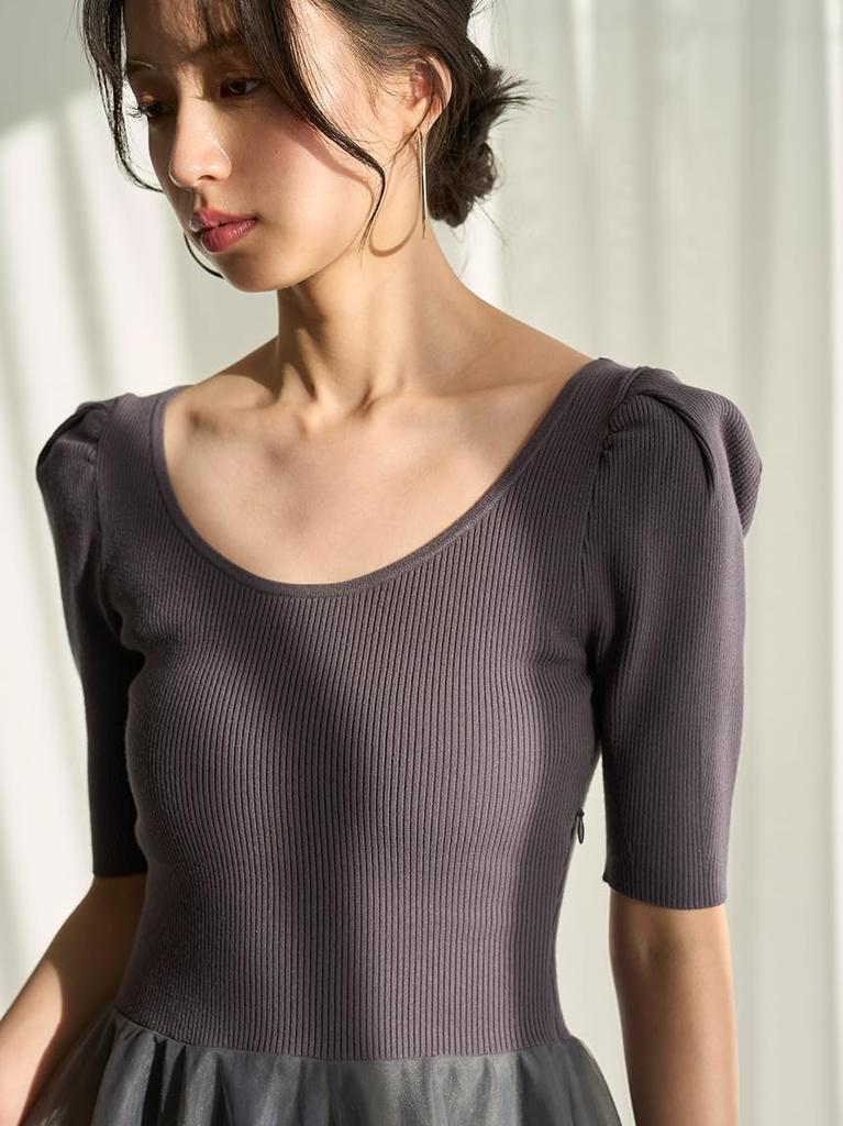 Snidel Chacott Mini Dress SWNO251249 GRY Women's