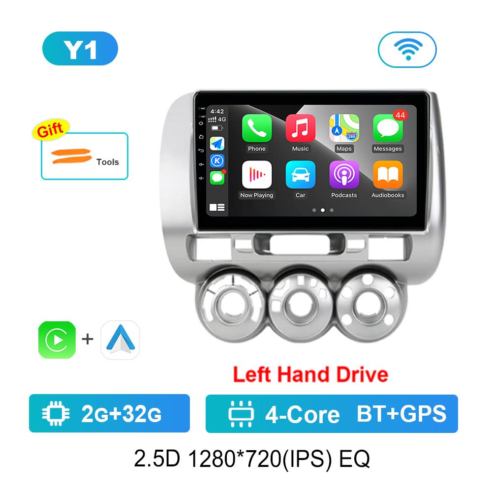 

Левый руль 9 для Honda Jazz 1 GD 2001 - 2008 Автомобильный радиоприемник, мультимедийный плеер, интеллектуальная система Android, GPS, навигация, WiFi+4G BT