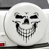 1 Stück Totenkopf Kopf Autoaufkleber und Abziehbilder Reflektierendes Vinyl Auto Styling Motorhaube Tür Fenster Auto