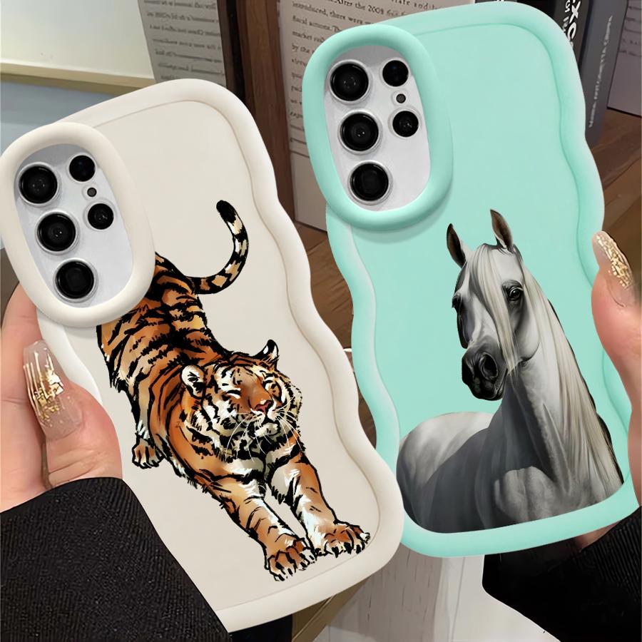 Cool Horse Tiger Case for Samsung Galaxy A25 S25 S22 Ultra S24 S23 Plus S20 FE A26 S21 Soft Phone Cover A36 A35 A55 A54 A24 A34